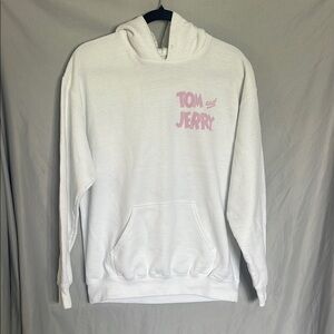 Tom and Jerry White Hoodie